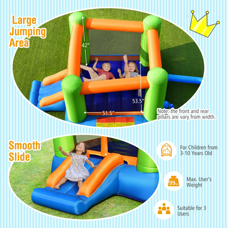 Kids Inflatable Bounce House without Blower for Indoor and OutdoorCostway Gallery View 5 of 10