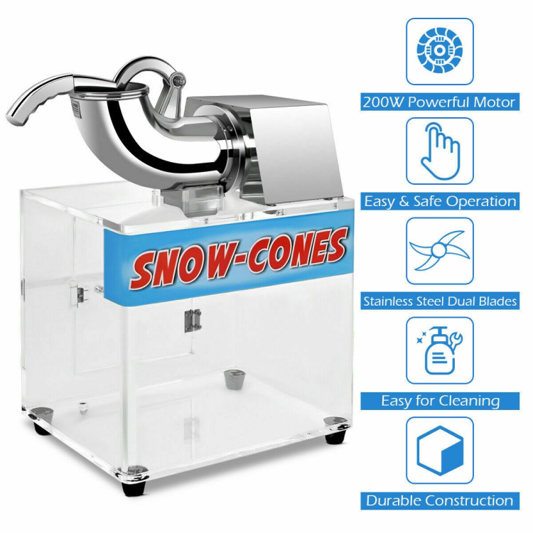 Electric Snow Cone Machine Ice Shaver MakerCostway Gallery View 8 of 8