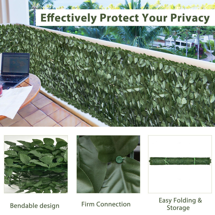 118 x 39 Inch Artificial Ivy Privacy Fence ScreenCostway Gallery View 5 of 10