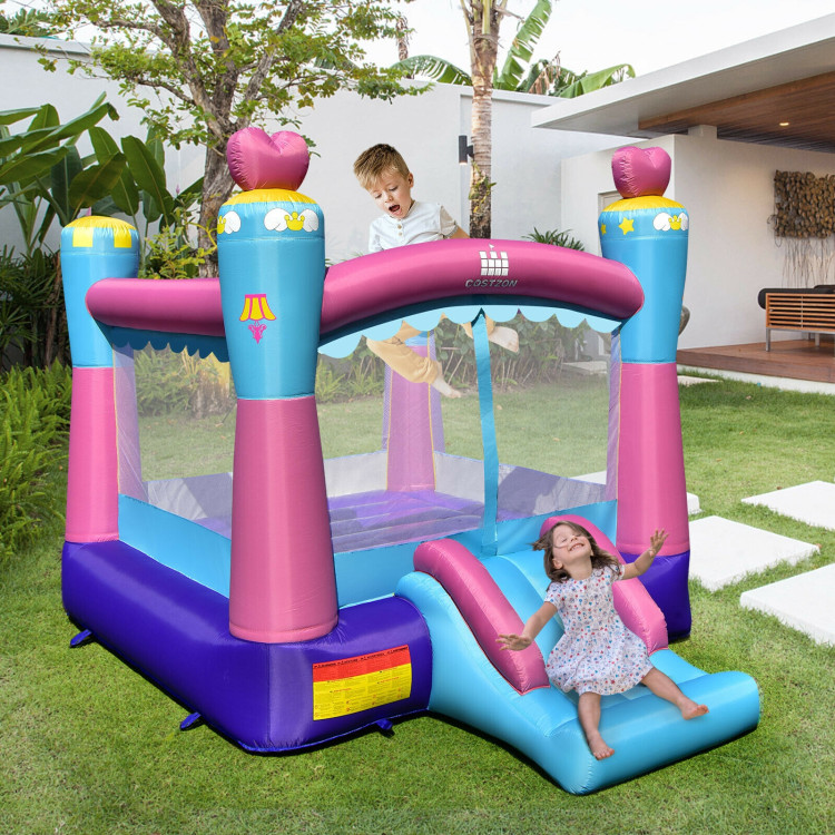 3-in-1 Princess Theme Inflatable Castle without BlowerCostway Gallery View 7 of 10