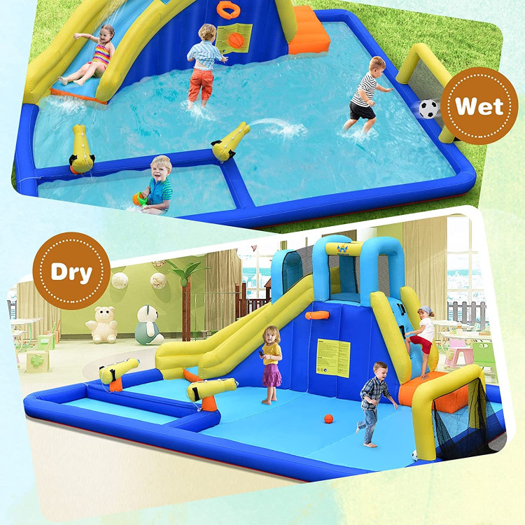6-in-1 Inflatable Water Slides with Blower for KidsCostway Gallery View 2 of 9