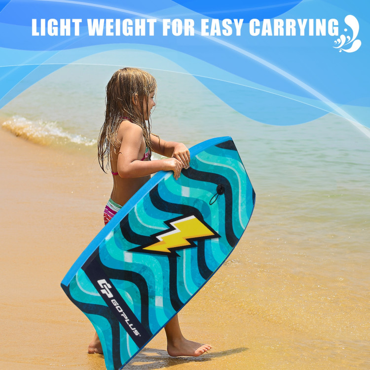Lightweight Bodyboard with Wrist Leash for Kids and Adults-MCostway Gallery View 7 of 9