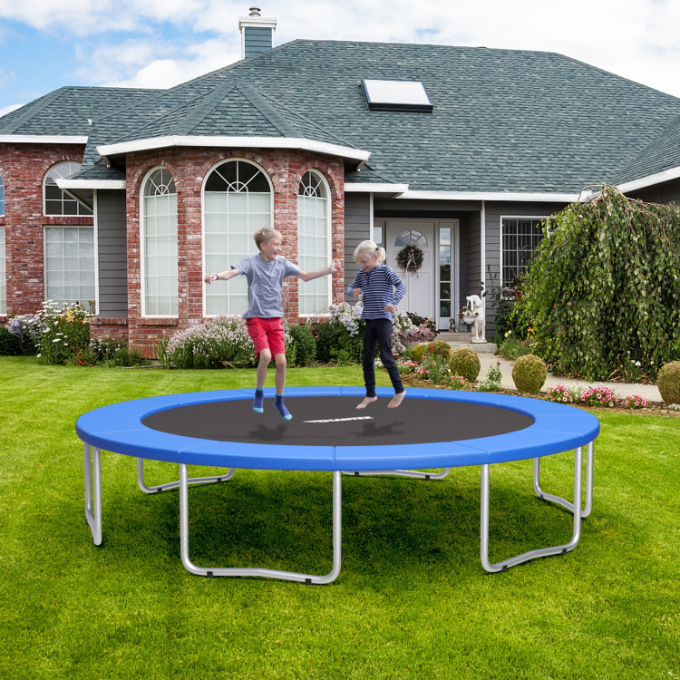 10 Feet Universal Spring Cover Trampoline Replacement Safety Pad-BlueCostway Gallery View 6 of 10