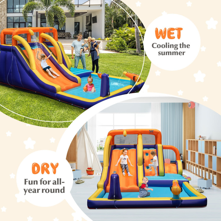 4-in-1 Kids Bounce Castle with Splash Pool without BlowerCostway Gallery View 5 of 9