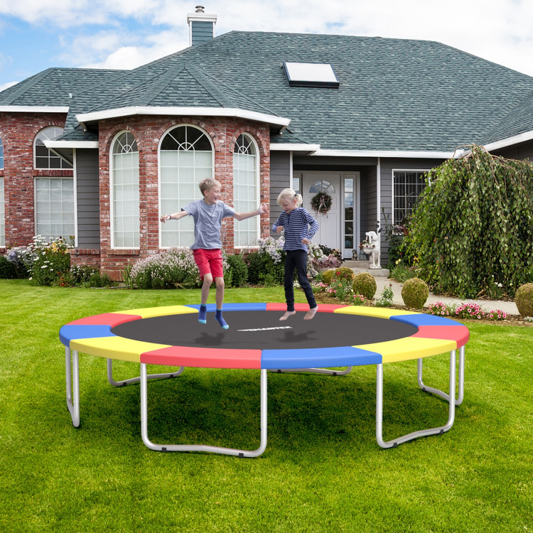 8/10/12/14/15/16 Feet Universal Trampoline Spring Cover-Multicolor-16 ftCostway Gallery View 1 of 10