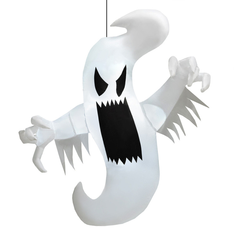 Inflatable Halloween Hanging Ghost Decoration with Built-in LED LightsCostway Gallery View 1 of 10
