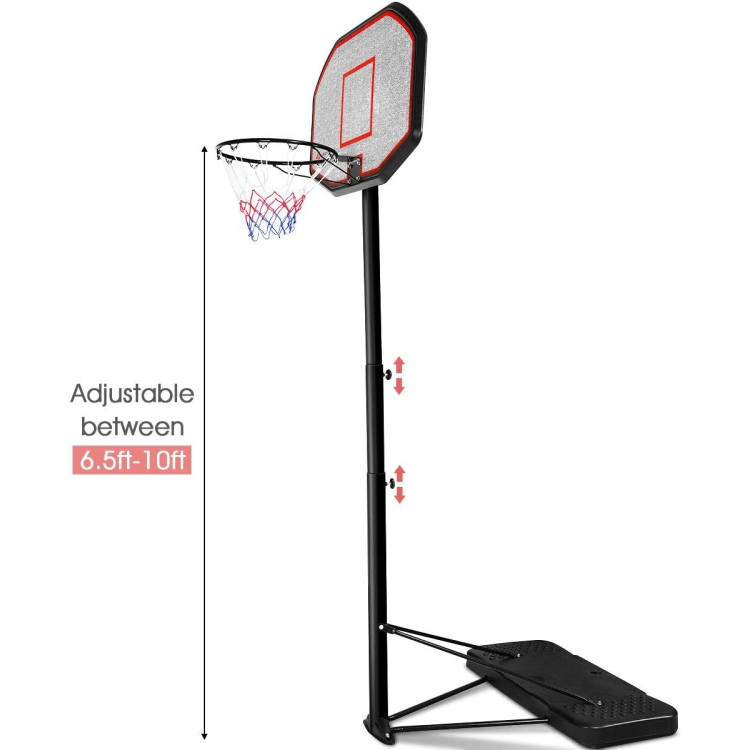 43 Inch Indoor/Outdoor Height Adjustable Basketball HoopCostway Gallery View 4 of 10