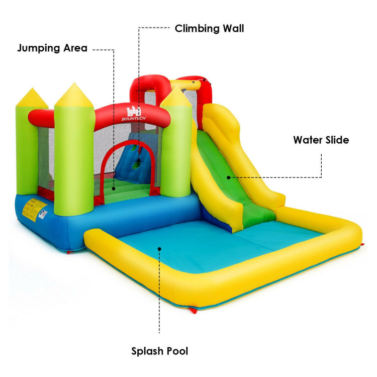 Inflatable Bounce House Water Slide Jump Bouncer without BlowerCostway Gallery View 9 of 11