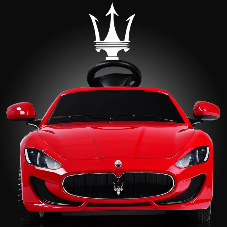 Licensed Maserati GranCabrio 12v Battery Powered Vehicle with Remote Control and LED LightsCostway Gallery View 4 of 10