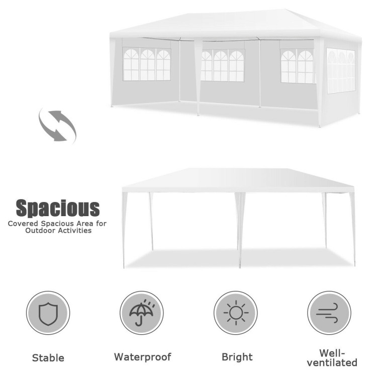 10 x 20 Feet Outdoor Party Wedding Canopy Tent with Removable Walls and Carry BagCostway Gallery View 5 of 14