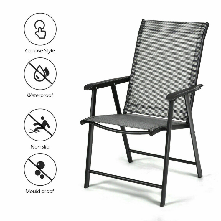 Set of 2 Outdoor Patio Folding ChairsCostway Gallery View 3 of 10