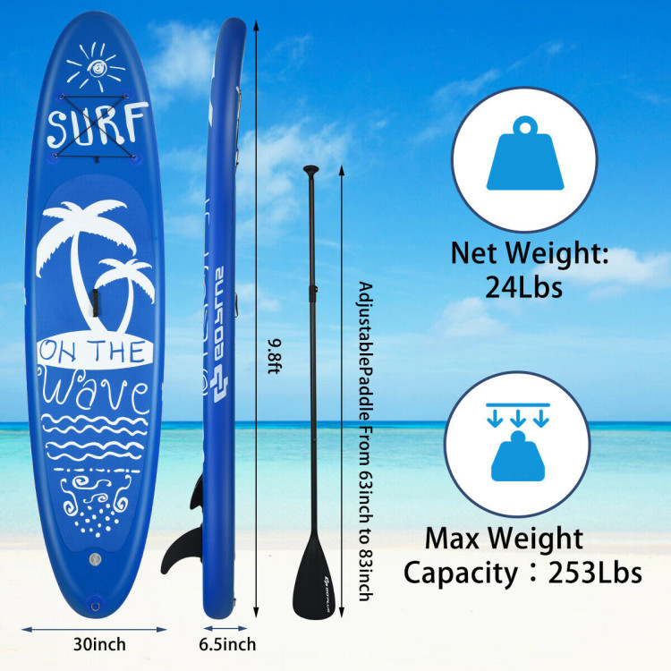 Inflatable & Adjustable Stand Up Paddle Board-SCostway Gallery View 4 of 7