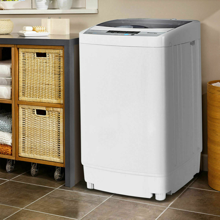 9.92 lbs Full-automatic Washing Machine with 10 Wash ProgramsCostway Gallery View 2 of 10