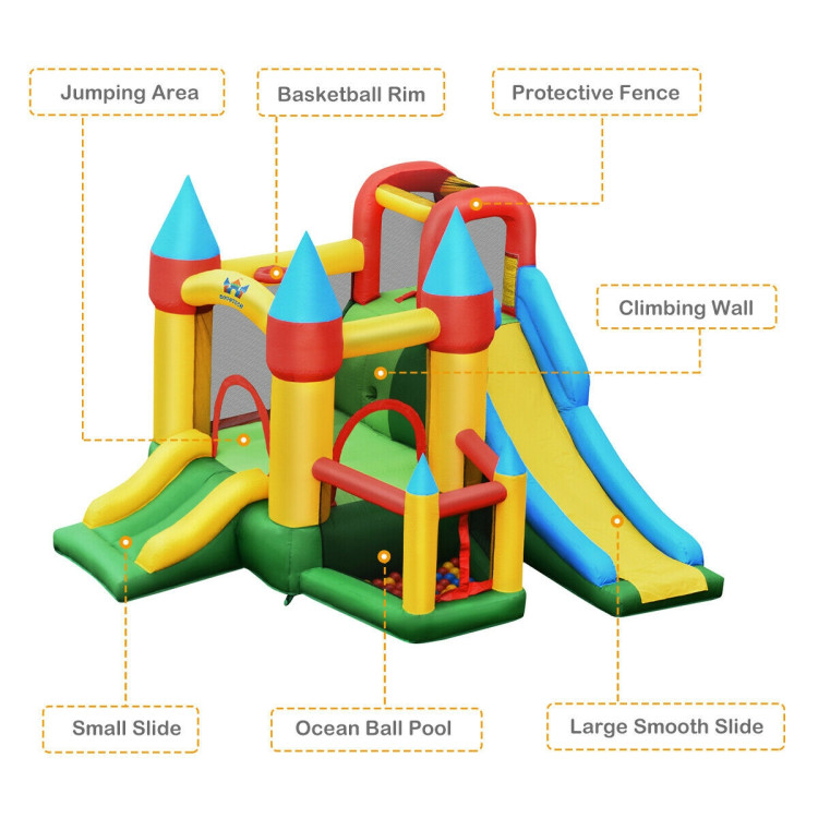 Kids Inflatable Dual Slide Jumping Castle with 780W BlowerCostway Gallery View 5 of 11