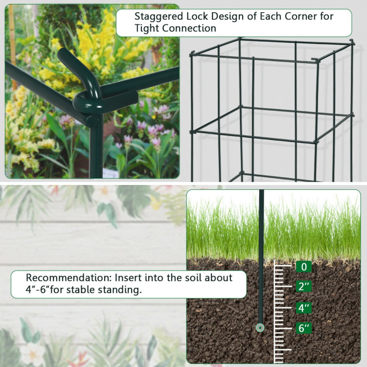 4 Pack Garden Trellis for Climbing Plants for Flower VegetableCostway Gallery View 10 of 11