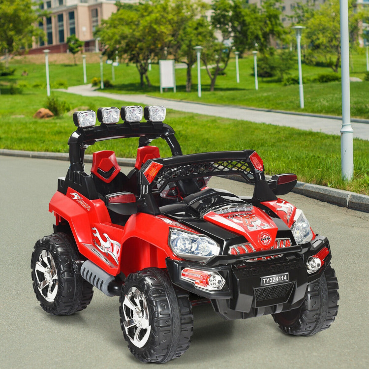 12 V Kids Ride-On SUV Car with Remote Control LED LightsCostway Gallery View 6 of 12