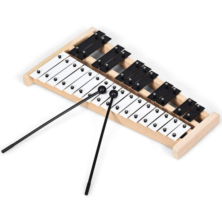 27 Note Glockenspiel Xylophone with 2 Rubber MalletsCostway Gallery View 7 of 8