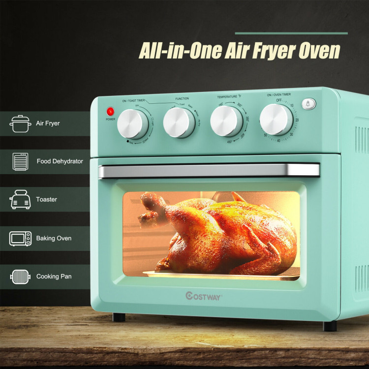 9 in 1 Air Fryer Oven with Dehydrate, 1700W Electric Toaster Oven