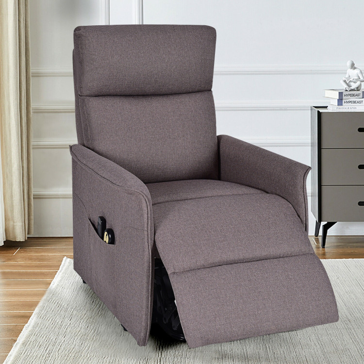 Power Lift Massage Recliner Chair for Elderly with Heavy Padded Cushion-BeigeCostway Gallery View 7 of 12