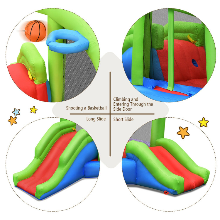 Inflatable Dual Slide Basketball Game Bounce House Without BlowerCostway Gallery View 12 of 12