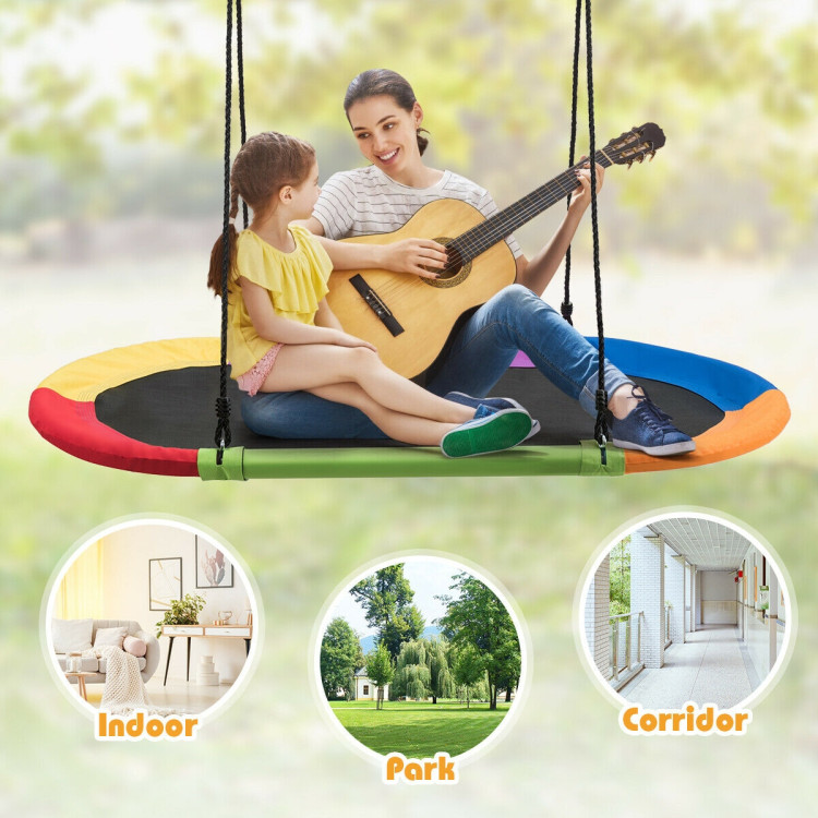60 Inch Saucer Surf Outdoor Adjustable Swing Set-ColorfulCostway Gallery View 2 of 12