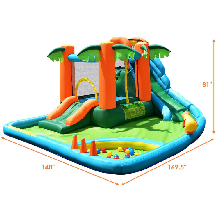 7-in-1 Inflatable Slide Bouncer with Two SlidesCostway Gallery View 4 of 6