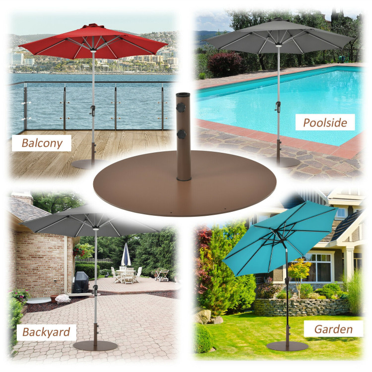 29.5 Inch Outdoor Steel Umbrella Base Stand for Backyard and PoolsideCostway Gallery View 2 of 10