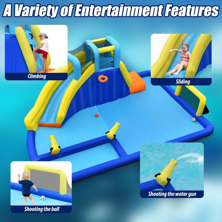 6-in-1 Inflatable Water Slide Jumping House without BlowerCostway Gallery View 12 of 15