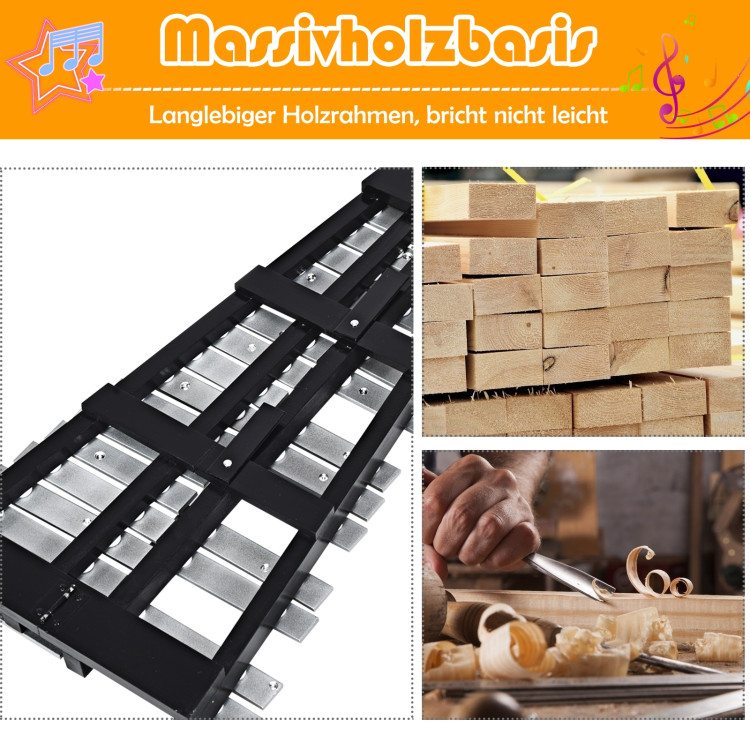 Foldable Aluminum Glockenspiel Xylophone 30 Note with BagCostway Gallery View 13 of 15