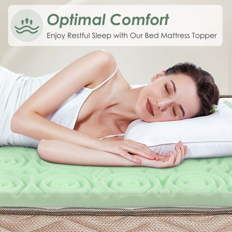 3 Inch Comfortable Mattress Topper Cooling Air Foam-Full SizeCostway Gallery View 6 of 10
