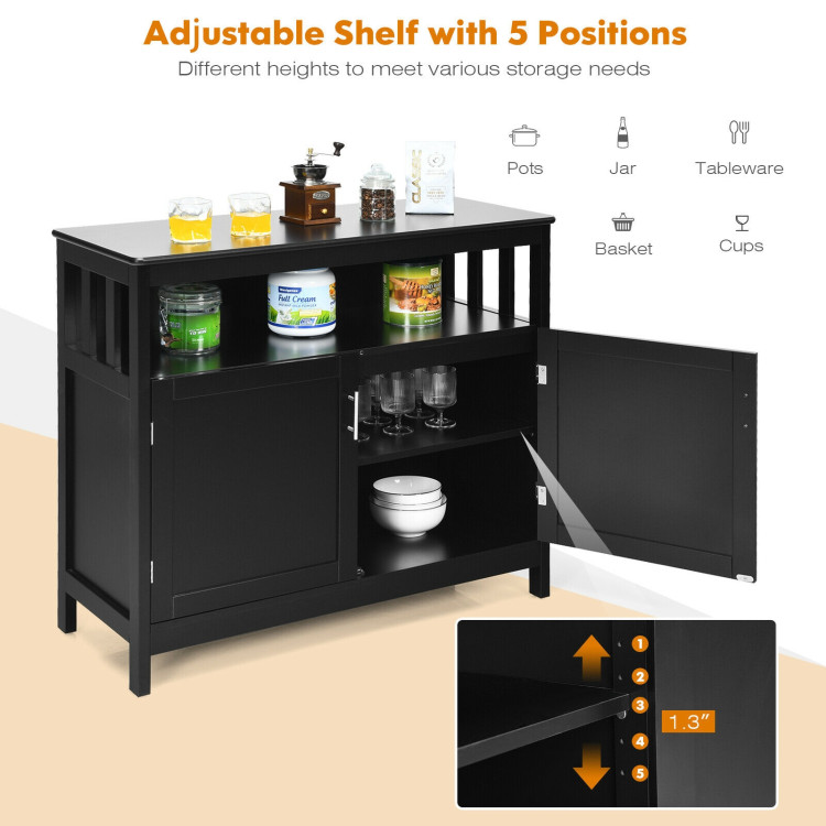 2-Door Sideboard Buffet Storage Cabinet Kitchen Cupboard w/ Shelf