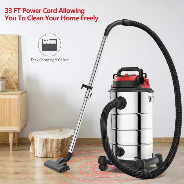 6 HP 9 Gallon Shop Vacuum Cleaner with Dry and Wet and Blowing FunctionsCostway Gallery View 9 of 11