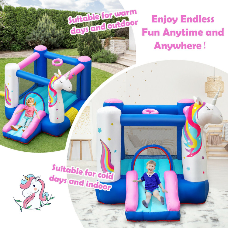 Kids Inflatable Bounce House with 480W BlowerCostway Gallery View 11 of 12