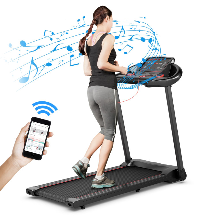 2.25HP Electric Running Machine Treadmill with Speaker and APP Control-RedCostway Gallery View 6 of 10