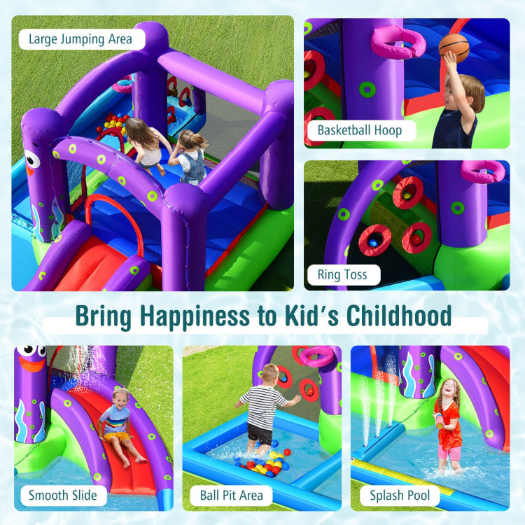Inflatable Water Slide Castle without BlowerCostway Gallery View 8 of 10