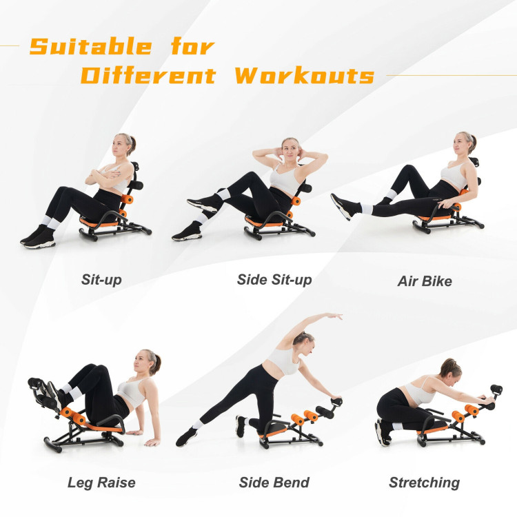 Core Fitness Abdominal Trainer Crunch Exercise Bench MachineCostway Gallery View 6 of 9
