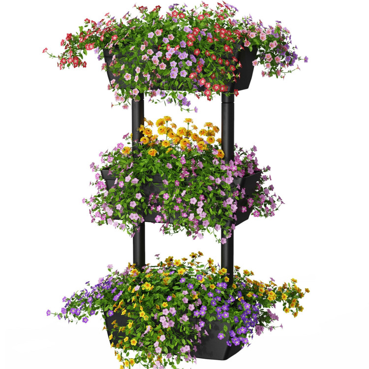 3-Tier Freestanding Vertical Plant Stand for Gardening and Planting UseCostway Gallery View 7 of 11