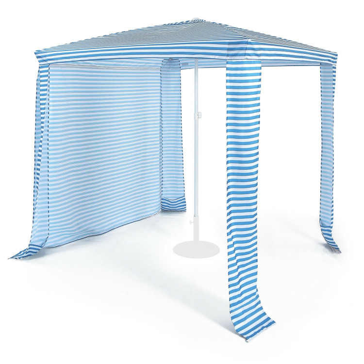6.6 x 6.6 Feet Foldable and Easy-Setup Beach Canopy With Carry Bag-BlueCostway Gallery View 1 of 10