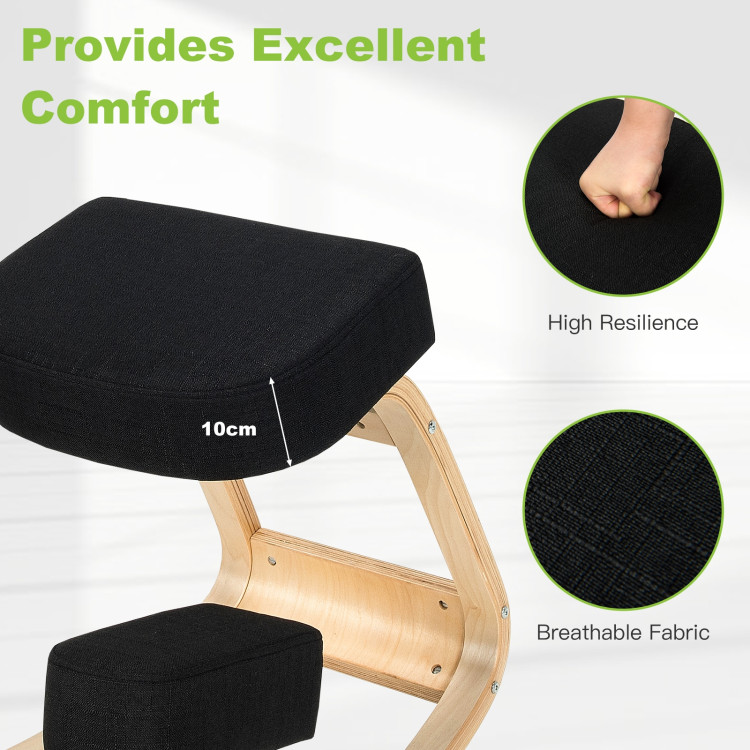Rocking Ergonomic Kneeling Chair with Padded Cushion for Home Office -  Costway