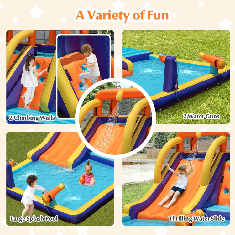 4-in-1 Kids Bounce Castle with Splash Pool without BlowerCostway Gallery View 6 of 9