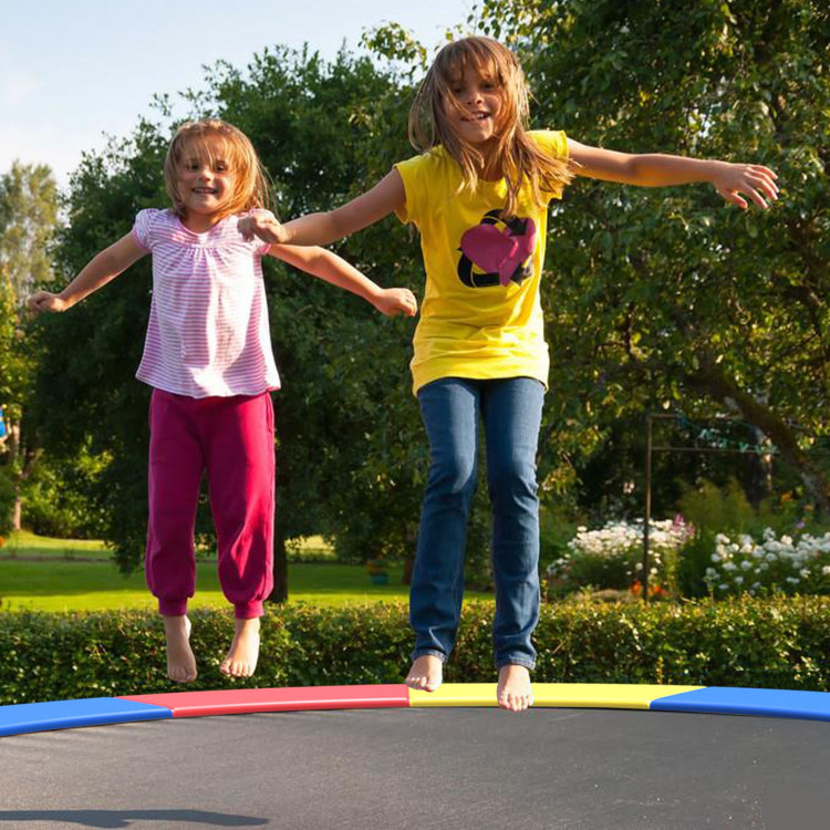 8/10/12/14/15/16 Feet Universal Trampoline Spring Cover-Multicolor-16 ftCostway Gallery View 6 of 10