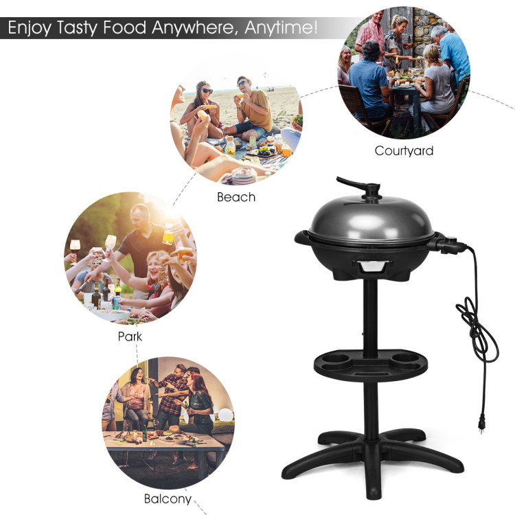1350 W Outdoor Electric BBQ Grill with Removable StandCostway Gallery View 11 of 11