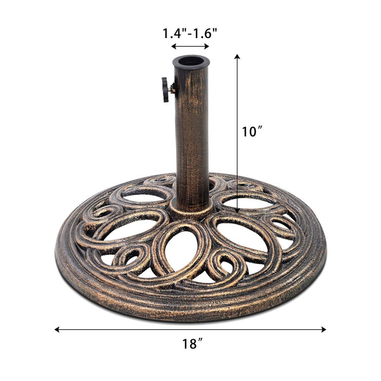 23 Pounds 17 3/4 Inch Round Umbrella Base StandCostway Gallery View 4 of 7