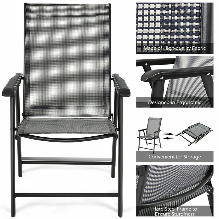 Set of 2 Outdoor Patio Folding ChairsCostway Gallery View 6 of 10