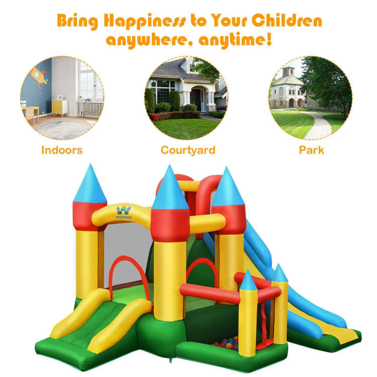 Kids Inflatable Dual Slide Jumping Castle with 780W BlowerCostway Gallery View 8 of 11