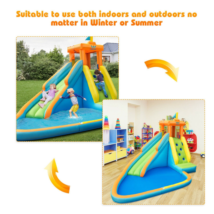 Inflatable Water Slide Bounce House Without BlowerCostway Gallery View 5 of 12