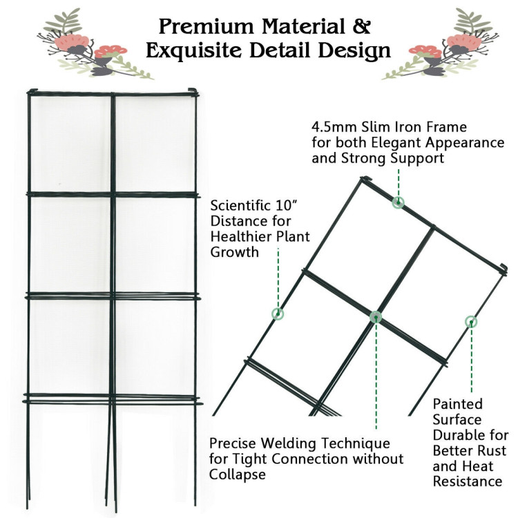 4 Pack Garden Trellis for Climbing Plants for Flower VegetableCostway Gallery View 11 of 11