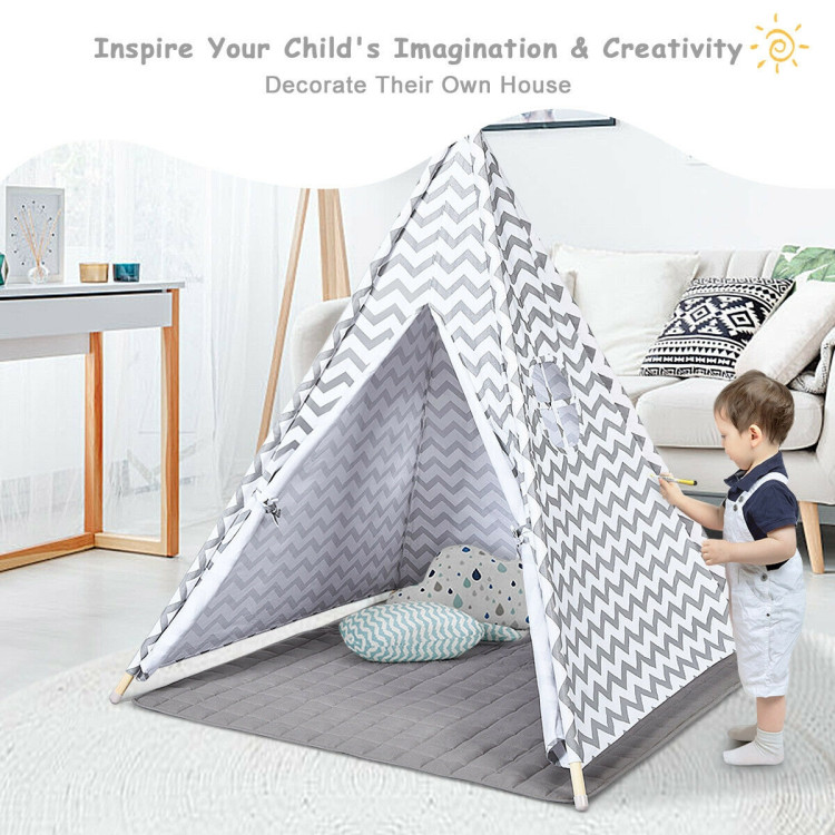 5.2 Feet Portable Kids Indian Play TentCostway Gallery View 8 of 13