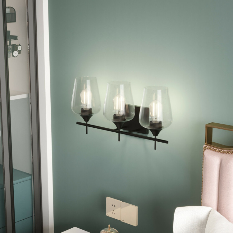 3-Light Wall Sconce Modern Bathroom Vanity Light FixturesCostway Gallery View 7 of 10