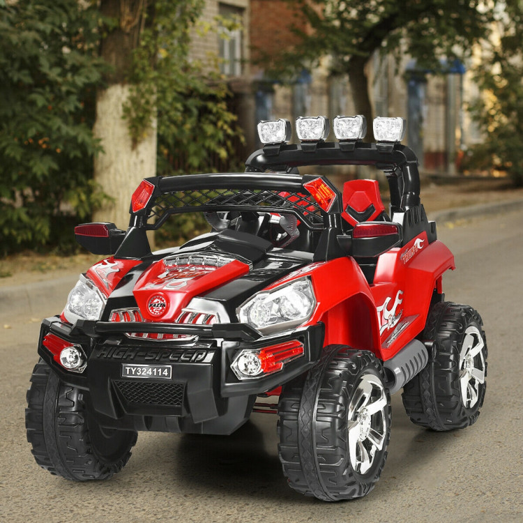 12 V Kids Ride-On SUV Car with Remote Control LED LightsCostway Gallery View 7 of 12